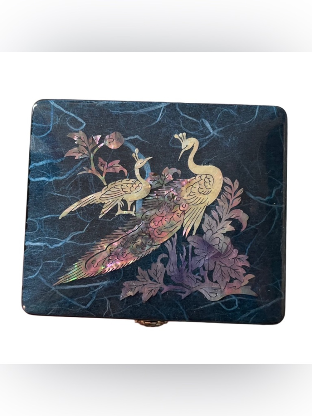 Women’s peacock box with mirror